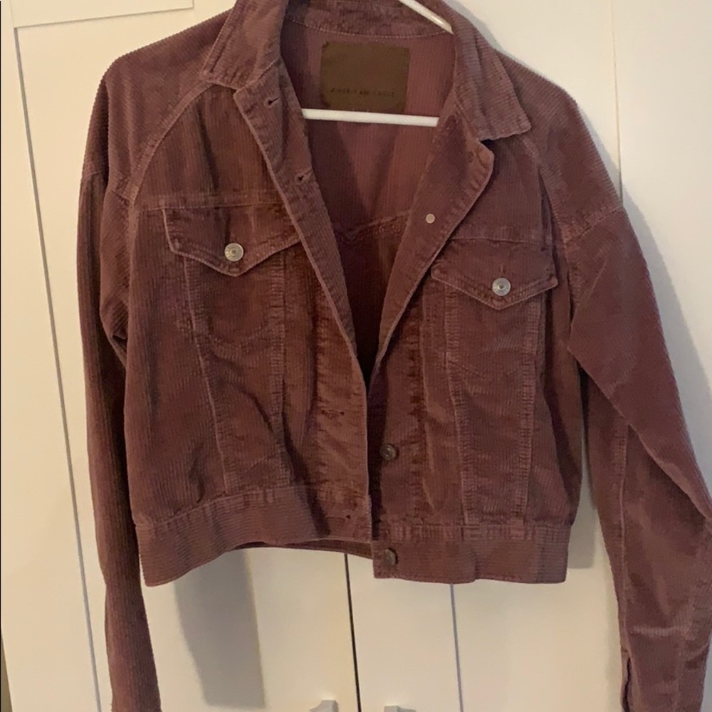 Corduroy cropped jacket